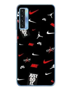Чехол для TCL 20L Plus с картинкой «Nike Mix Pattern»