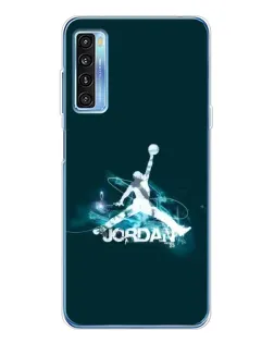 Чехол для TCL 20L Plus с картинкой «Jordan Blue Fire»