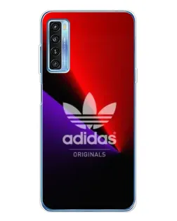 Чехол для TCL 20L Plus с картинкой «Adidas Red Neon»