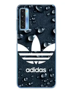 Чехол для TCL 20L Plus с картинкой «Adidas Trefoil Blue»