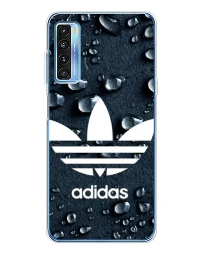 Чехол для TCL 20L Plus с картинкой «Adidas Trefoil Blue»
