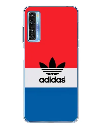 Чехол для TCL 20L Plus с картинкой «Ретро блоки Adidas»