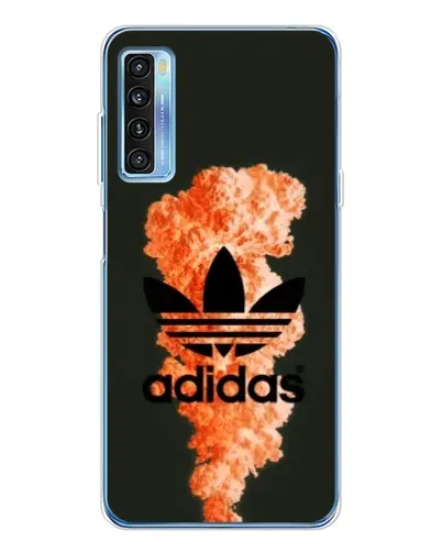 Чехол для TCL 20L Plus с картинкой «Оранжевый дым Adidas»