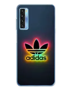 Чехол для TCL 20L Plus с картинкой «Неоновый Adidas»