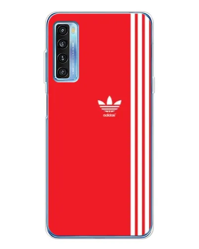 Чехол для TCL 20L Plus с картинкой «Красный минимализм Adidas»