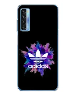 Чехол для TCL 20L Plus с картинкой «Взрыв красок Adidas»