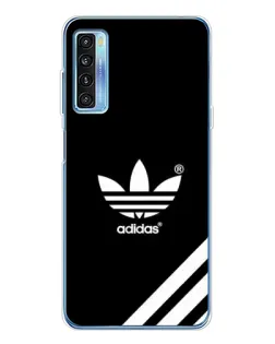 Чехол для TCL 20L Plus с картинкой «Adidas с диагональными полосами»