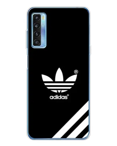 Чехол для TCL 20L Plus с картинкой «Adidas с диагональными полосами»