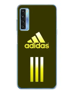 Чехол для TCL 20L Plus с картинкой «Оливковый градиент Adidas»