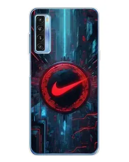 Чехол для TCL 20L Plus с картинкой «Техногенный стиль Nike»