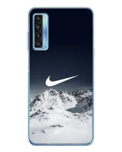 Чехол для TCL 20L Plus с картинкой «Nike — зимние горы» Чехол для TCL 20L Plus с картинкой «Nike — зимние горы»