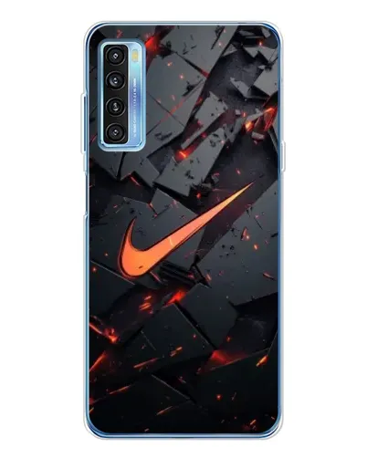 Чехол для TCL 20L Plus с картинкой «Nike — эффект разломов» Чехол для TCL 20L Plus с картинкой «Nike — эффект разломов»