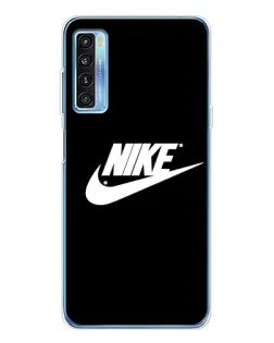 Чехол для TCL 20L Plus с картинкой «Мазки краски Nike»