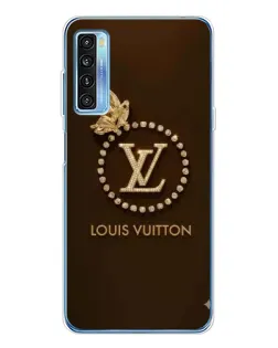 Чехол для TCL 20L Plus с картинкой «LV — золотая печать»