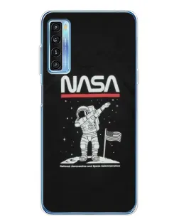 Чохол для TCL 20L Plus з картинкою «NASA — крокуємо по Місяцю» Чохол для TCL 20L Plus з картинкою «NASA — крокуємо по Місяцю»