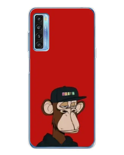Чехол для TCL 20L Plus с картинкой «Bored Ape — красный фон» Чехол для TCL 20L Plus с картинкой «Bored Ape — красный фон»