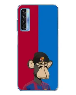 Чехол для TCL 20L Plus с картинкой «Bored Ape — фанат Барсы»