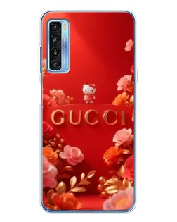 Чехол для TCL 20L Plus с картинкой «Gucci — золотой сад»