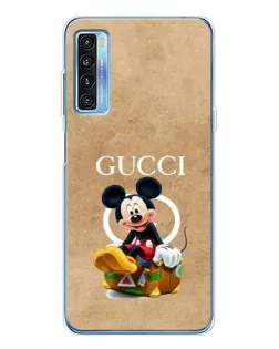 Чехол для TCL 20L Plus с картинкой «Микки Маус Gucci — крафт»
