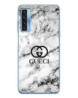 Чехол для TCL 20L Plus с картинкой «Gucci — мраморный шик»