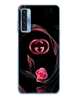 Чехол для TCL 20L Plus с картинкой «Gucci — неоновая роза»