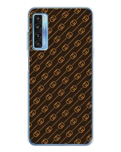 Чехол для TCL 20L Plus с картинкой «Gucci — золотые диагонали» Чехол для TCL 20L Plus с картинкой «Gucci — золотые диагонали»