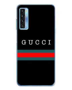 Чехол для TCL 20L Plus с картинкой «Gucci — красный пояс»