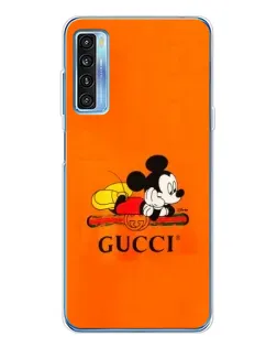 Чохол для TCL 20L Plus з картинкою «Міккі Маус Gucci — помаранч»