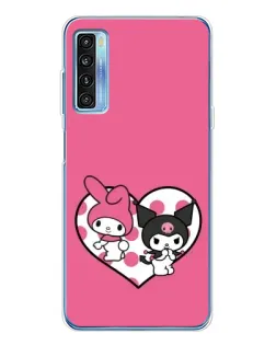 Чехол для TCL 20L Plus с картинкой «Kuromi и My Melody»