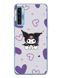 Чехол для TCL 20L Plus с картинкой «Kuromi и лавандовые сердца»