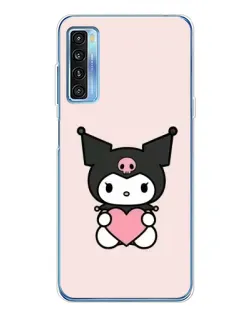 Чехол для TCL 20L Plus с картинкой «Kuromi и сердце»