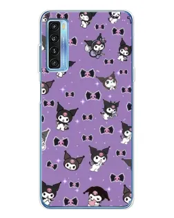 Чехол для TCL 20L Plus с картинкой «Kuromi — паттерн»
