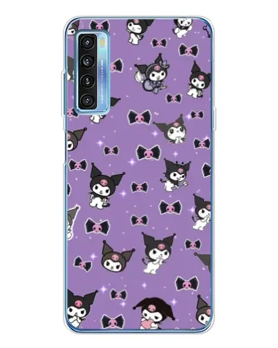 Чехол для TCL 20L Plus с картинкой «Kuromi — паттерн»