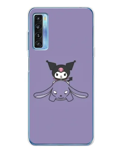 Чехол для TCL 20L Plus с картинкой «Kuromi на лиловом фоне»