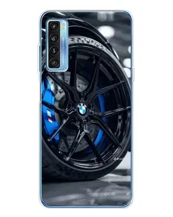 Чехол для TCL 20L Plus с картинкой «Колесо BMW вблизи»