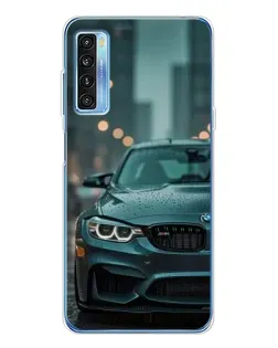 Чехол для TCL 20L Plus с картинкой «BMW в огнях города»