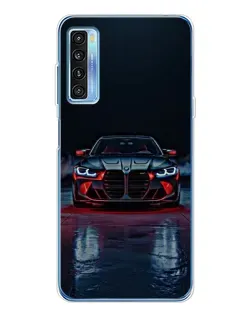 Чехол для TCL 20L Plus с картинкой «BMW на мокрой дороге»