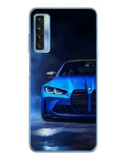 Чехол для TCL 20L Plus с картинкой «Голубая BMW M4»