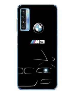 Чехол для TCL 20L Plus с картинкой «Минималистичный принт BMW M3»