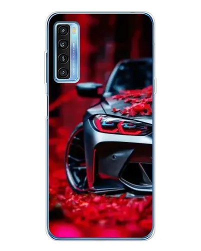 Чехол для TCL 20L Plus с картинкой «Спортивная BMW и цветы» Чехол для TCL 20L Plus с картинкой «Спортивная BMW и цветы»