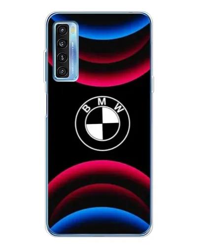 Чехол для TCL 20L Plus с картинкой «Логотип BMW и неоновые дуги» Чехол для TCL 20L Plus с картинкой «Логотип BMW и неоновые дуги»