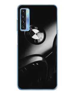 Чехол для TCL 20L Plus с картинкой «Эмблема BMW — макро»