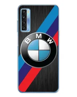 Чехол для TCL 20L Plus с картинкой «BMW M-stripes стиль»
