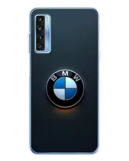 Чехол для TCL 20L Plus с картинкой «Логотип BMW — минимализм»