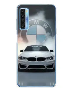 Чохол для TCL 20L Plus з картинкою «BMW в білому диму»