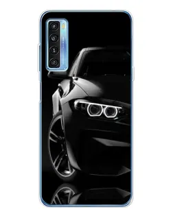 Чохол для TCL 20L Plus з картинкою «Чорна BMW — профіль»