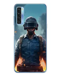 Чехол для TCL 20L Plus с картинкой «PUBG — реалистичный герой»