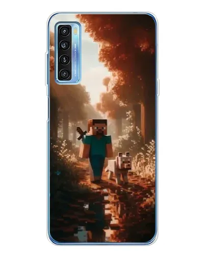 Чехол для TCL 20L Plus с картинкой «Стив в лесу» Чехол для TCL 20L Plus с картинкой «Стив в лесу»