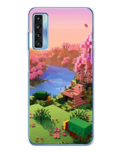 Чехол для TCL 20L Plus с картинкой «Розовое дерево Minecraft» Чехол для TCL 20L Plus с картинкой «Розовое дерево Minecraft»