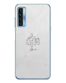 Чехол для TCL 20L Plus с картинкой «Иоанна 3:16 Крест»